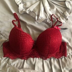 Sexy Red Extreme Push-up Bra